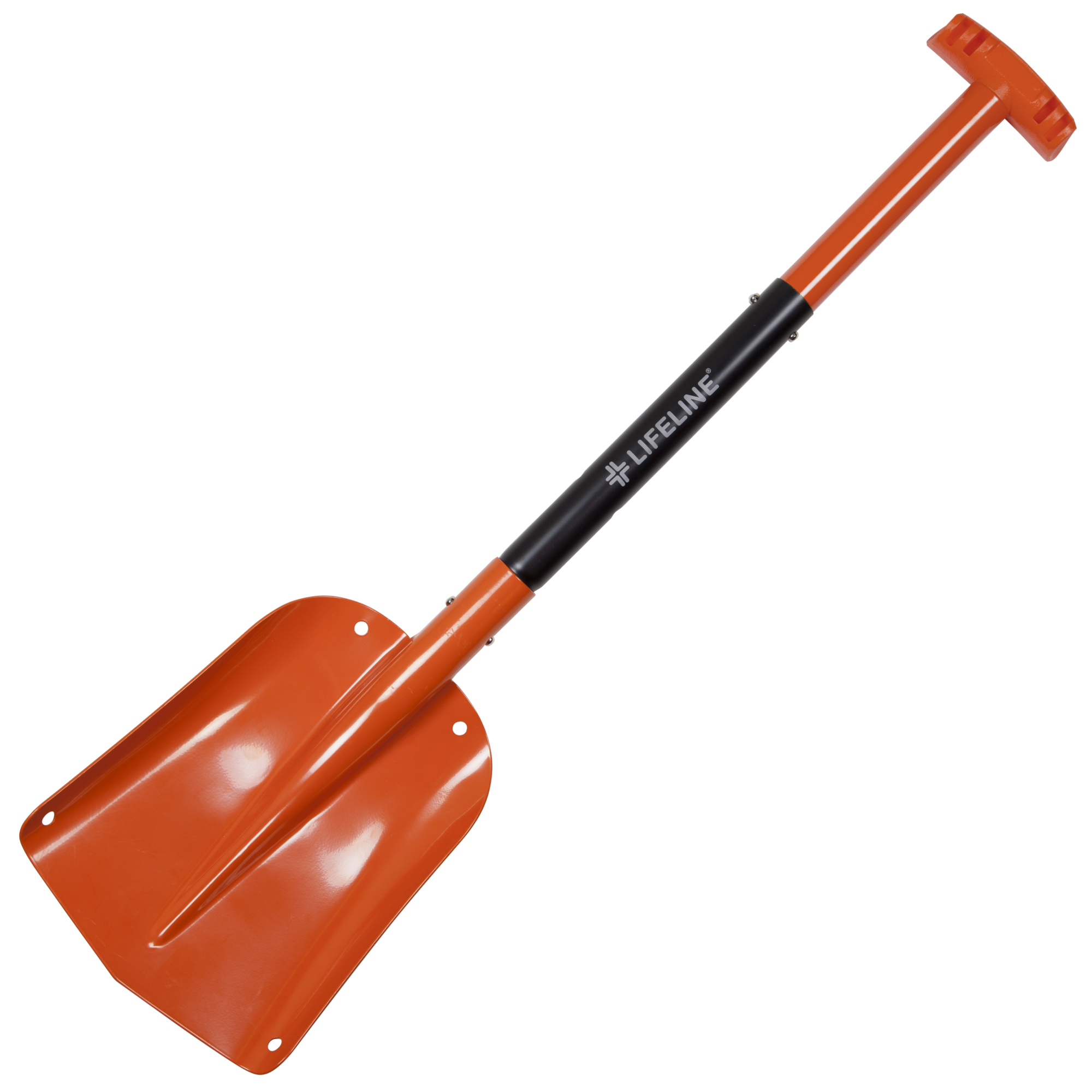 Lifeline Aluminum Utility Shovel - 8.5in. Width, Orange/Black, Adjustable Length, Model# 4017